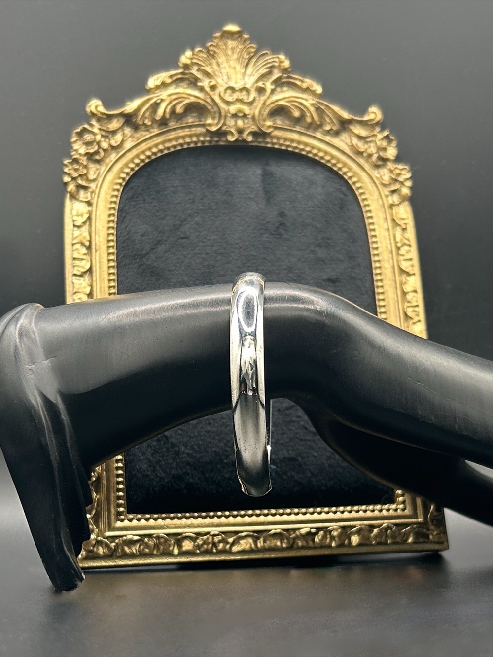 Minimalist Sterling Silver Cuff Bracelet • Vintage Polished 925 Silver Open Cuff